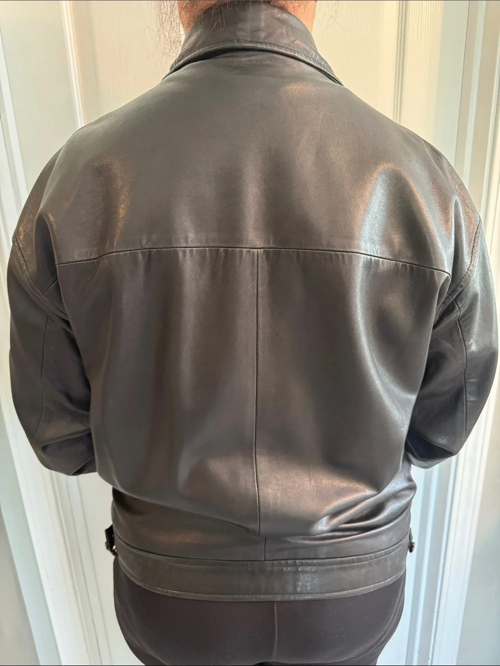 Polo by Ralph Lauren Black Leather Zip-Front Jacket